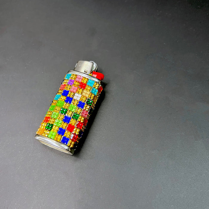 HAUS OF TOPPER OBJECTS Harlequin Crystal Mini Lighter Case (INCLUDING LIGHTER)