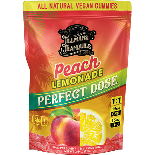 Tillman's Tranquils CBD Gummies Peach Lemonade 1:1