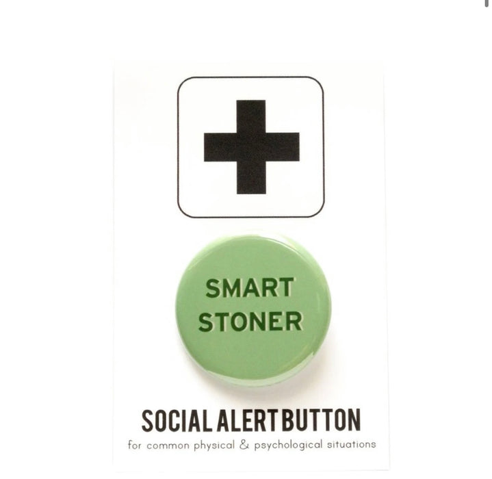 WORD FOR WORD SMART STONER pinback button