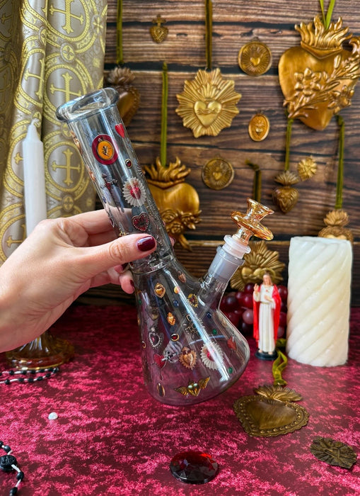 BURNING LOVE SACRED HEART BEAKER BONG