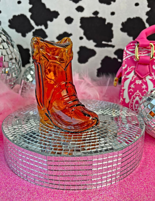 BURNING LOVE Cowgirl Boot Pipe - Amber
