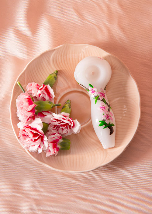 CANNA STYLE HANDPAINTED CHERRY BLOSSOM PIPE