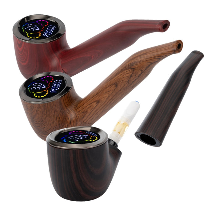 Pulsar 510 DL Wizard Pipe Variable Voltage Cartridge Vape | 650mAh | Mystic Mahogany