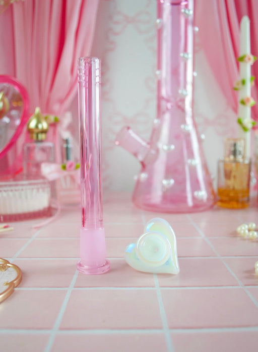 BURNING LOVE Pearl Adorned Beaker Bong