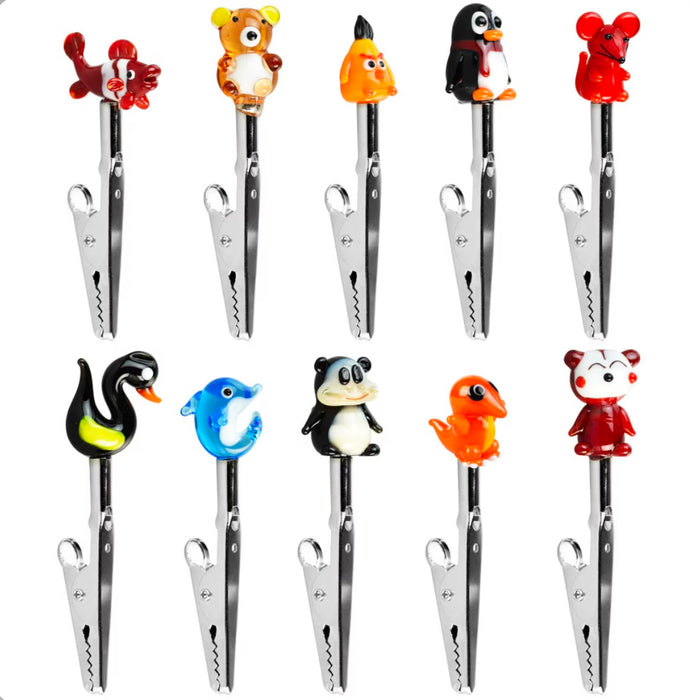 Animal Style Glass Memo Clip | 3" | Assorted Styles