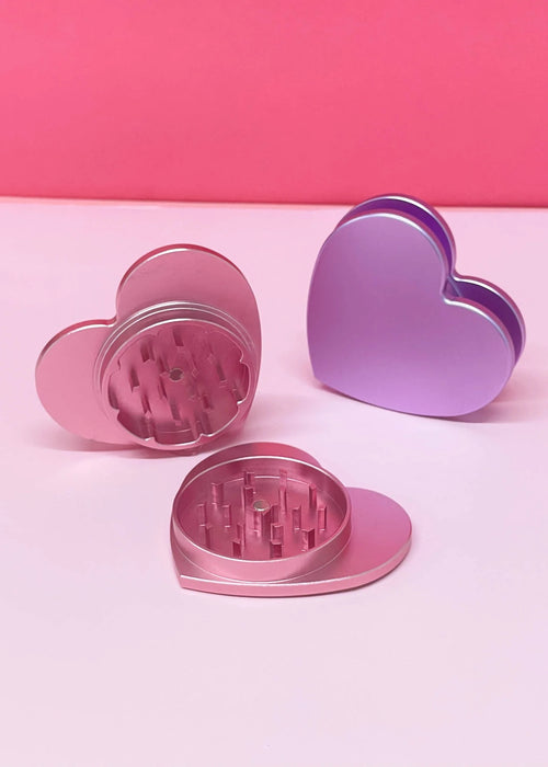 Canna Style 2- PIECE HEART GRINDER - PINK