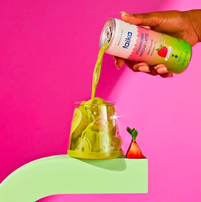 Taika Strawberry Matcha Latte with Adaptogens