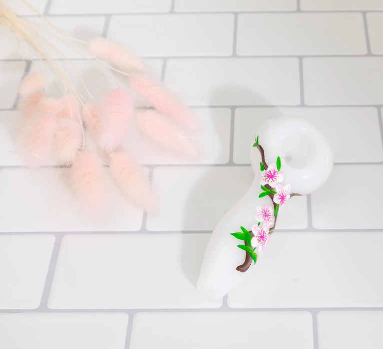 CANNA STYLE HANDPAINTED CHERRY BLOSSOM PIPE