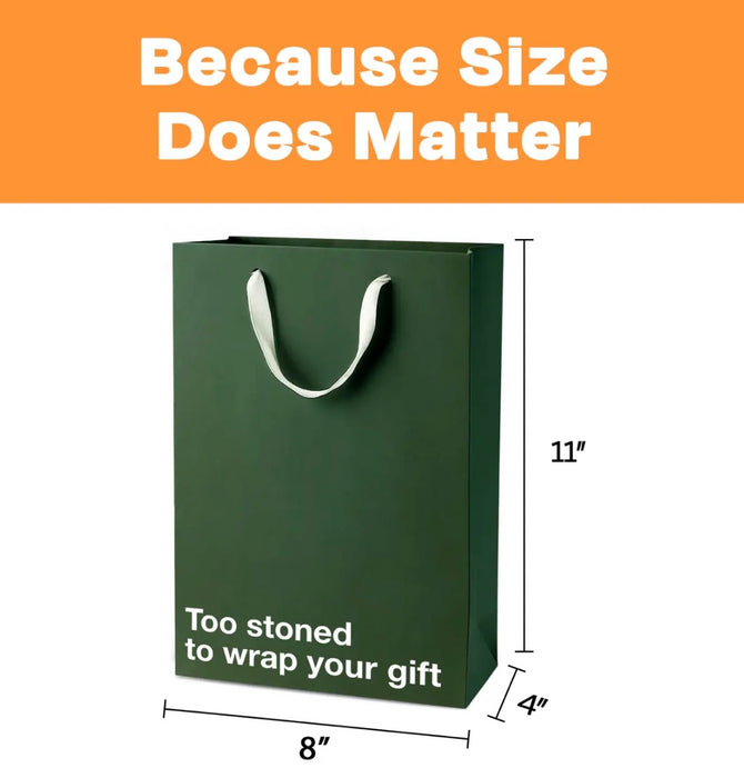 MilkToast Brands "Too Stoned To Wrap Your Gift" Funny Stoner Gift Bag