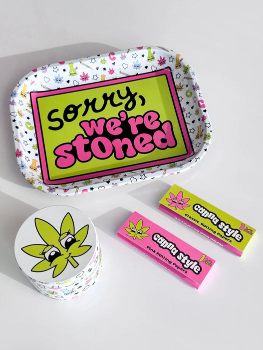 CANNA STYLE "SORRY WE'RE STONED" ROLLING TRAY