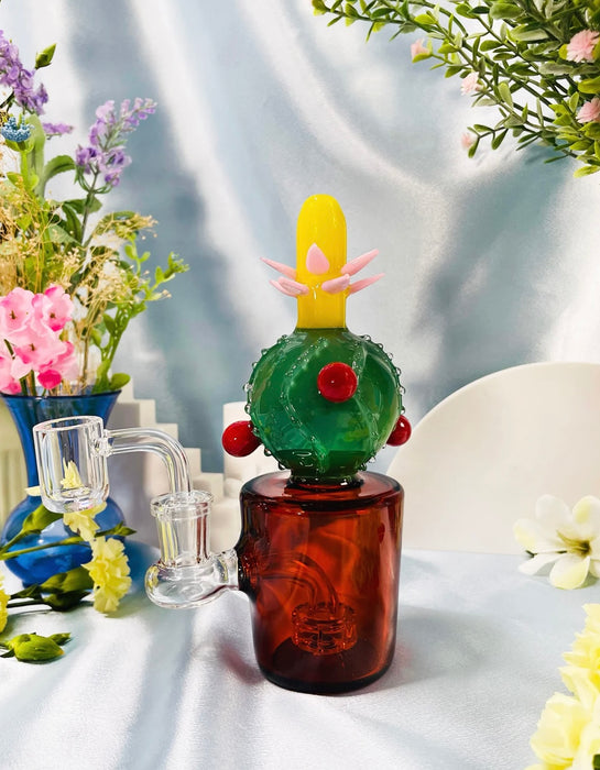BURNING LOVE Cactus Flower Rig/Bong