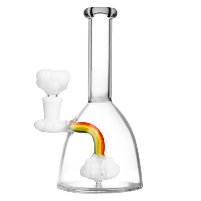 Happy Buds Rainbow Cloud Water Pipe - 7.25" | 14mm Female
