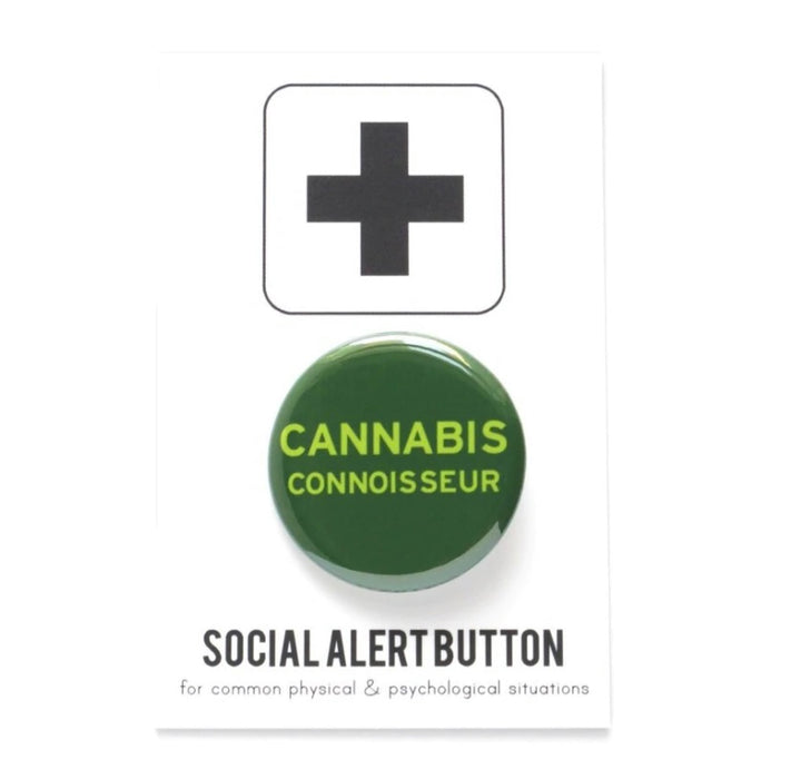 WORD FOR WORD CANNABIS CONNOISSEUR pinback button