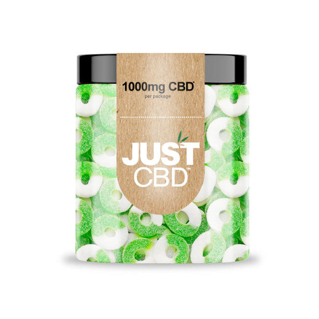 JUST CBD Gummies APPLE RINGS 1000mg Jar