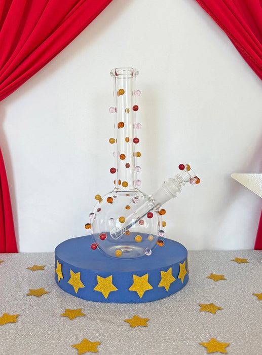BURNING LOVE CIRCUS DOTS BONG | TRANSPARENT