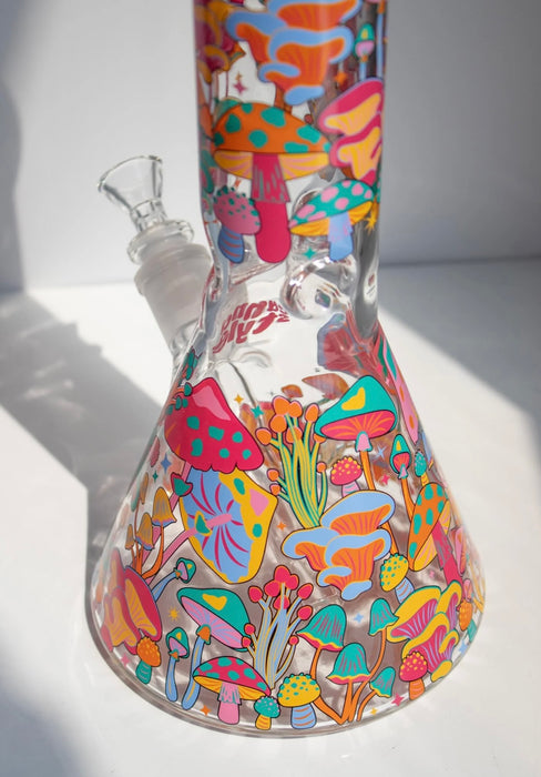 CANNA STYLE 16" COLORFUL MUSHROOM BONG
