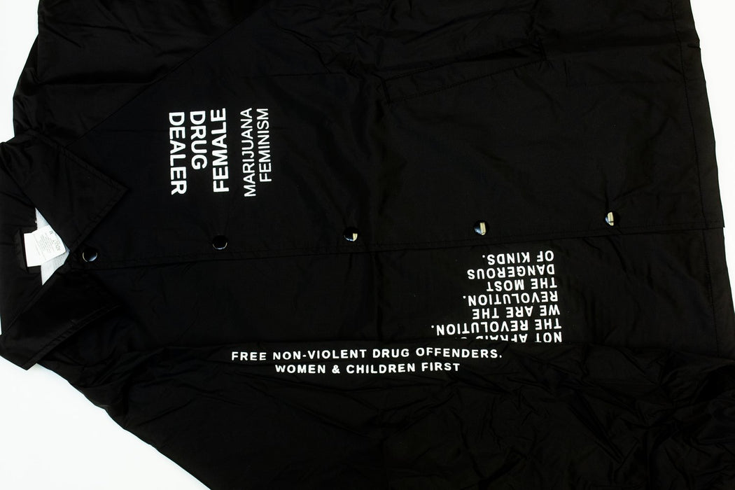 BWFW BLACK PRINTED Coach's Jacket - LARGE