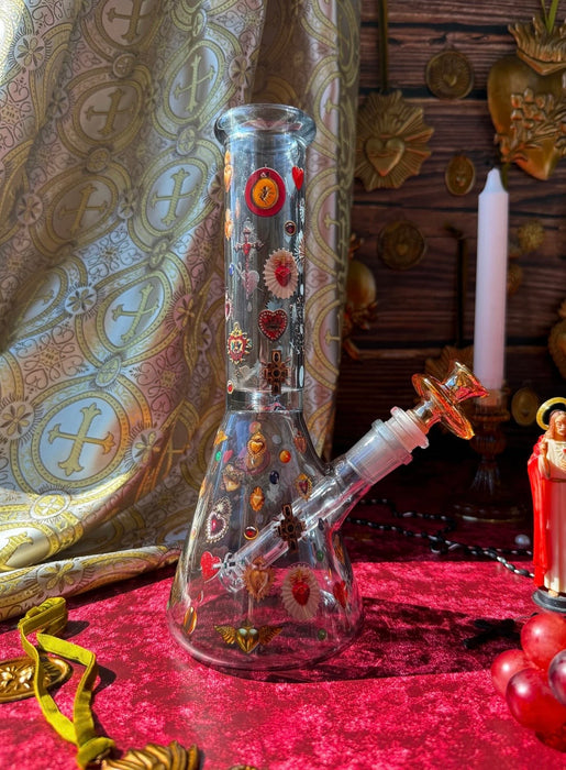 BURNING LOVE SACRED HEART BEAKER BONG