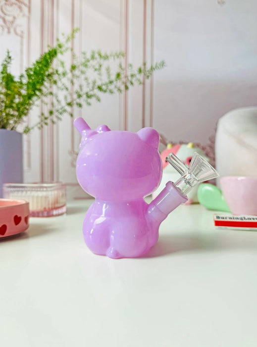 BURNING LOVE Pink Kitty Bubbler