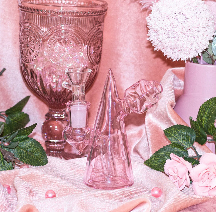 BURNING LOVE Mini Cone Bubbler- PINK