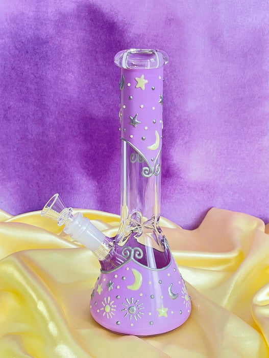 CANNA STYLE LAVENDER CELESTIAL BONG (glow in the dark)
