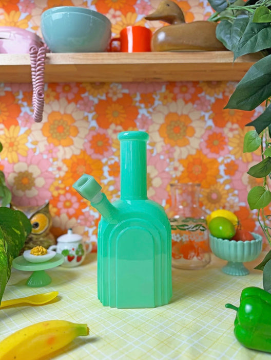 BURNING LOVE XL DECO MILK GLASS BONG