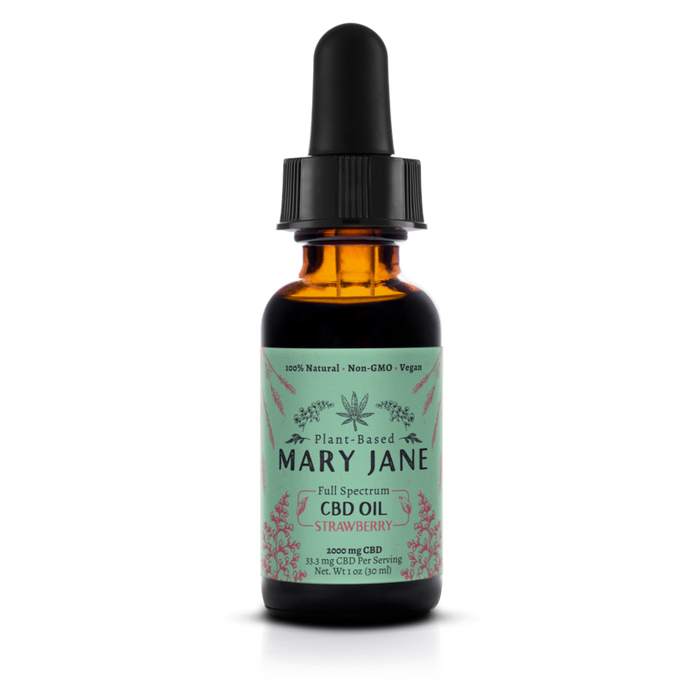 PLANT-BASED MARY JANE FULL SPECTRUM 2000 MG STRAWBERRY HEMP EXTRACT