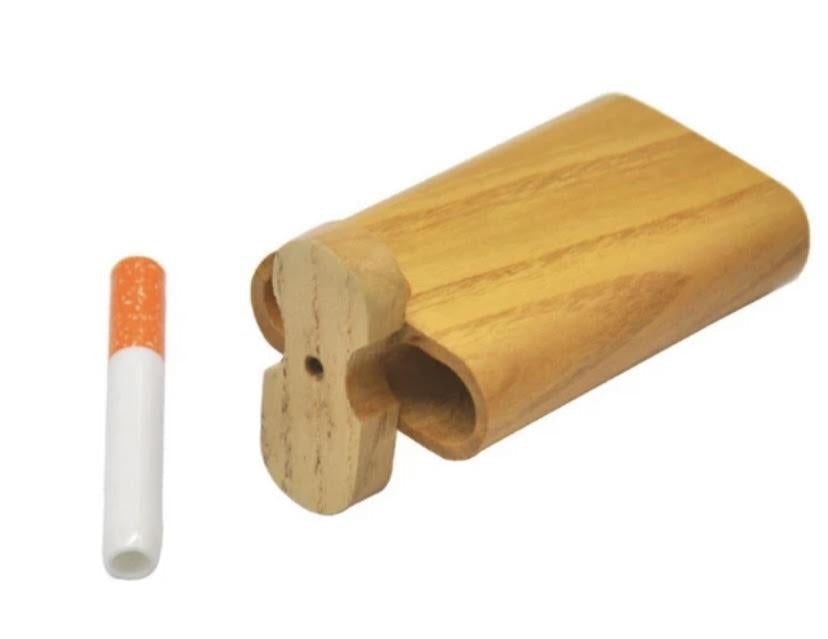 cigarette one hitter dugout Wood Cap Dugout 2 in 1 One Hitter Box set — Happy Buds Brooklyn