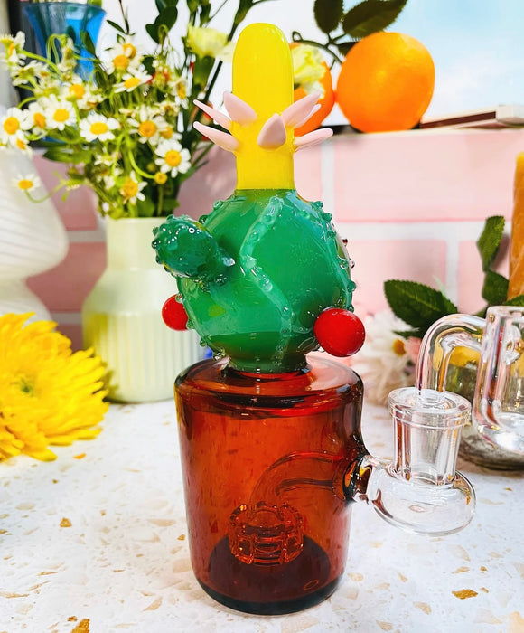 BURNING LOVE Cactus Flower Rig/Bong