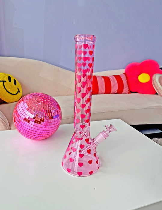 BURNING LOVE XL Heart Throb Beaker Bong