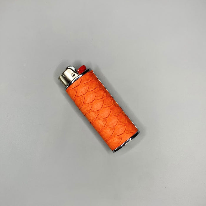 Haus of Topper Objects Tangerine Orange Python Large Classic Lighter Cover including Lighter