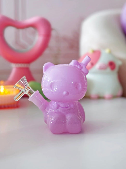 BURNING LOVE Pink Kitty Bubbler