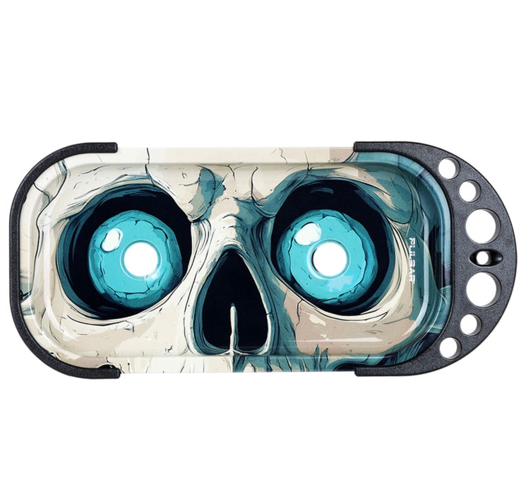 Pulsar Elevated Cone Rolling Tray Console | 9.25"x4.25" | Skull Eyes