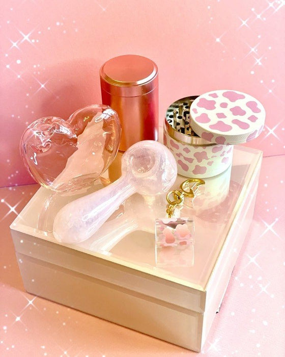 Happy Buds Pink Cow Print Grinder