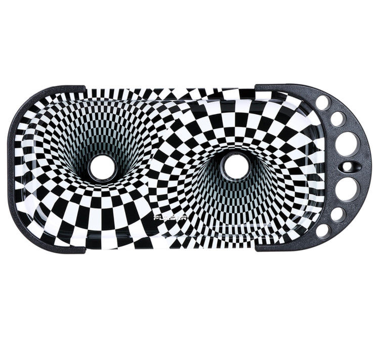 Pulsar Elevated Cone Rolling Tray Console | 9.25"x4.25" | Black Holes