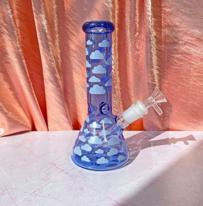 Burning Love Blue Cloud Bong