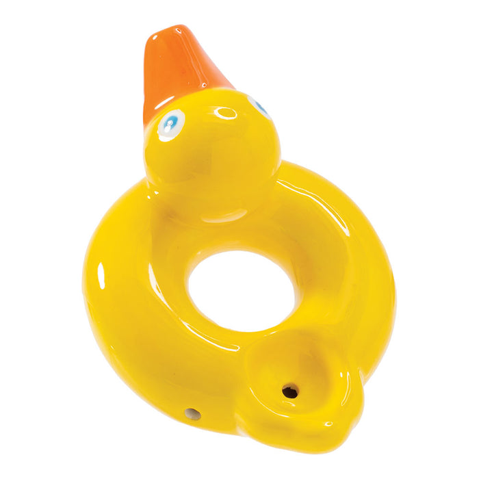 Wacky Bowlz Ducky Life Saver Ceramic Pipe | 3.75"