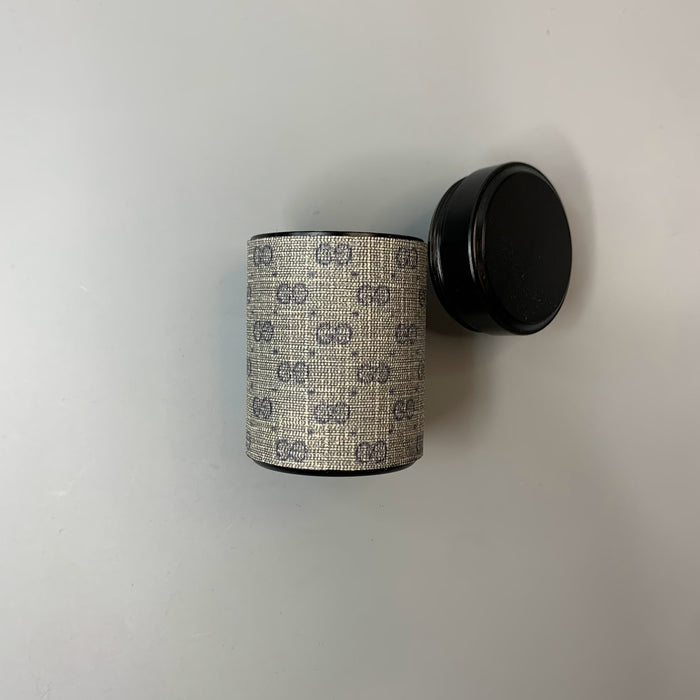 Haus of Topper Small Blue-Grey Vintage Gucci Wrapped Black Stash Canister