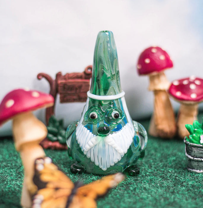 BURNING LOVE Garden Gnome Pipe - GREEN