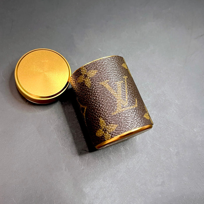 HAUS OF TOPPER OBJECTS LV Monogram Gold Stash Canister