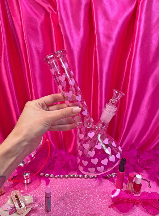 BURNING LOVE Heart Throb Beaker Bong