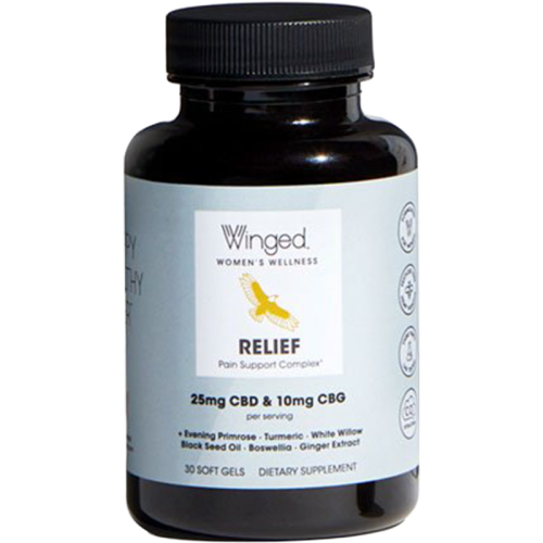 WINGED WOMEN'S WELLNESS Relief Pain Support CBD Soft Gels