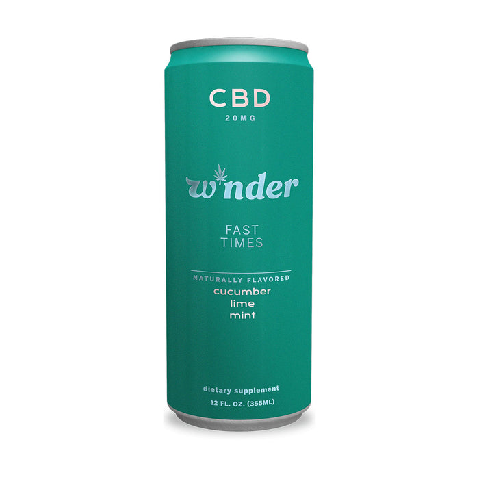 W*nder - Sparkling CBD Fast Times CBD - FOCUS & SUSTAIN  Cucumber, Lime & Mint