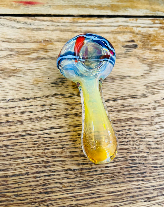 Simple Worked Spoon Pipe | 3.25"-3.5" | BLUE GRUFF