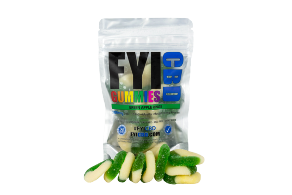 FYI CBD GREEN APPLE GUMMY RINGS 100mg