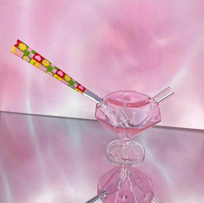 BURNING LOVE Diamond Joint Bubbler- Pink