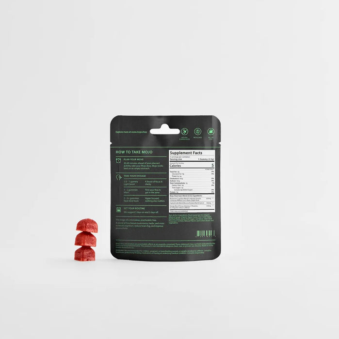 Mojo  Microdose Extra Strength Brain Boosting Gummies, Strawberry Tangerine