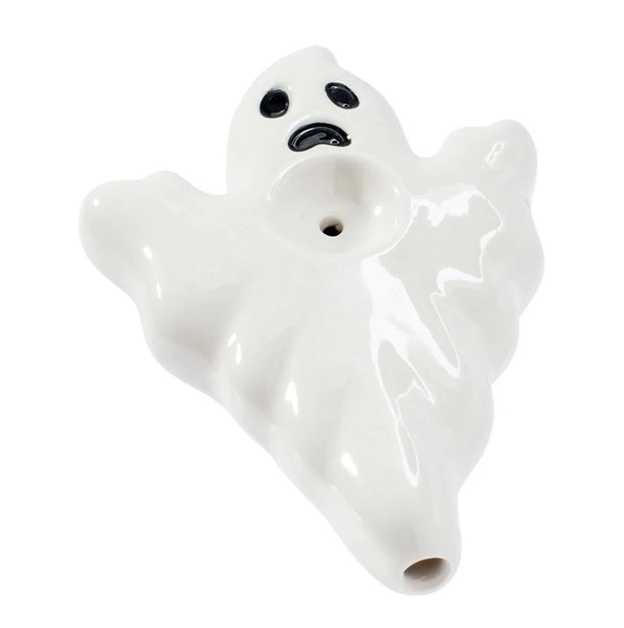 Wacky Bowlz Ghost Ceramic Pipe | 4"