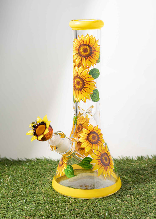 Canna Style HANDPAINTED SUNFLOWER BONG