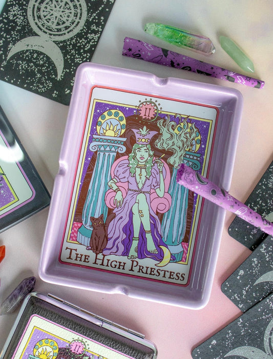 CANNA STYLE HIGH PRIESTESS TAROT CARD ASHTRAY